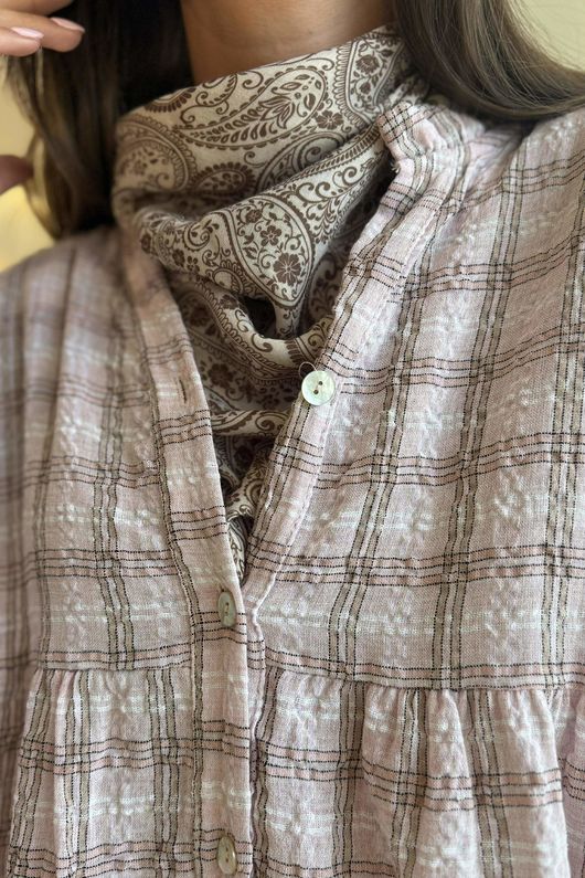 Paisley Park Triangle Neckerchief Stone & Tan **